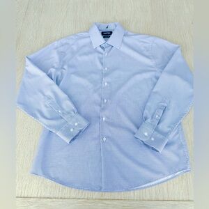 Nautica Men's Slim Fit Blue Dress Shirt